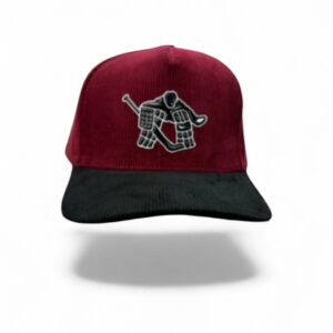 Burgundy Cord Black Goalie
